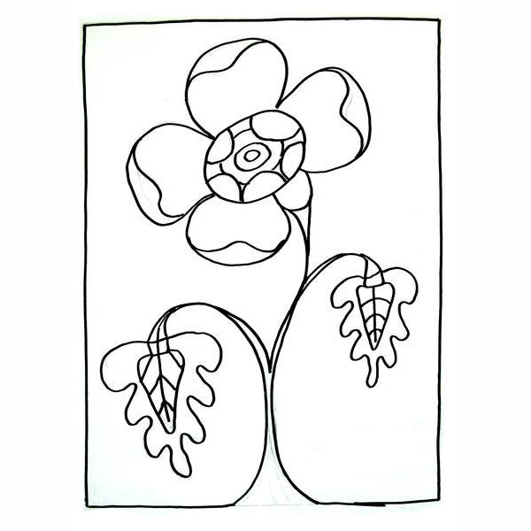 Discount Patterns - Fall Anemone, on bleached linen