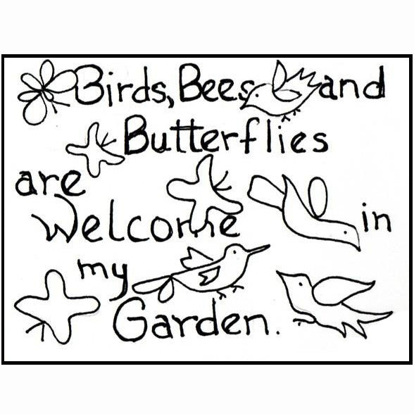 Discount Patterns - Birds and Bees, on rug warp