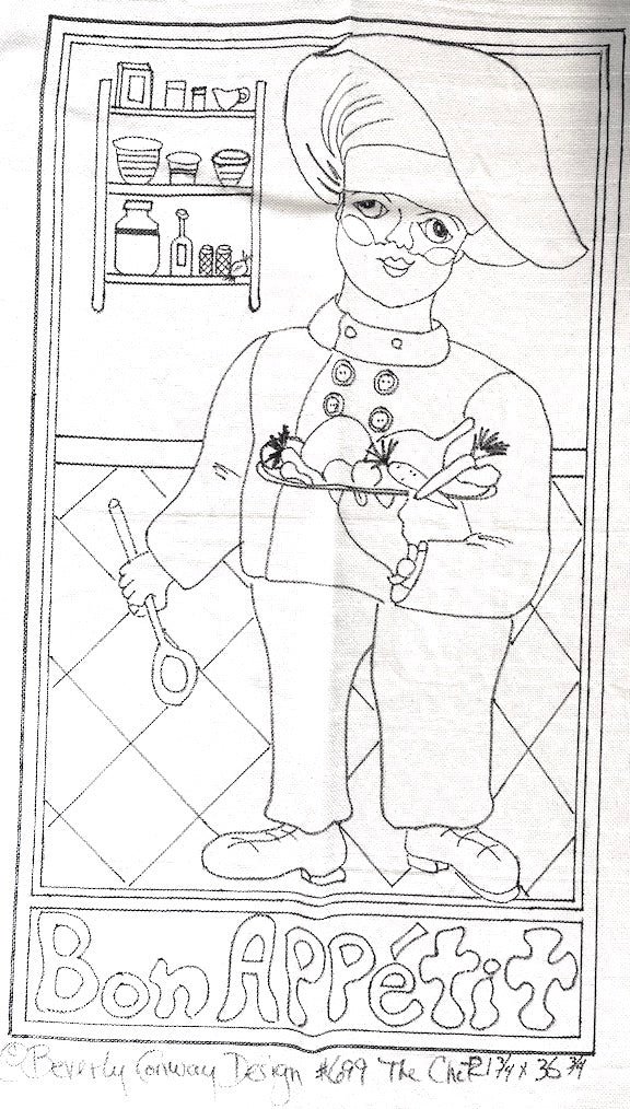 Discount Patterns - Bon Apetite, on monk's cloth