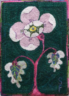 Discount Patterns - Fall Anemone, on bleached linen