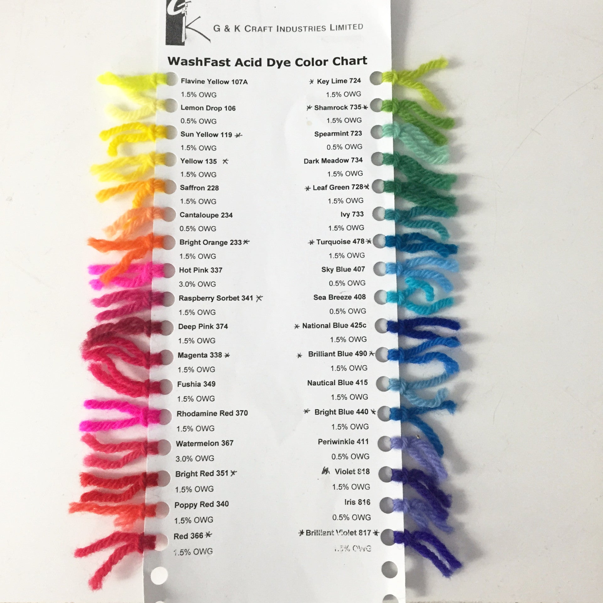 ProChem Dyes - Rug Hooking Supplies