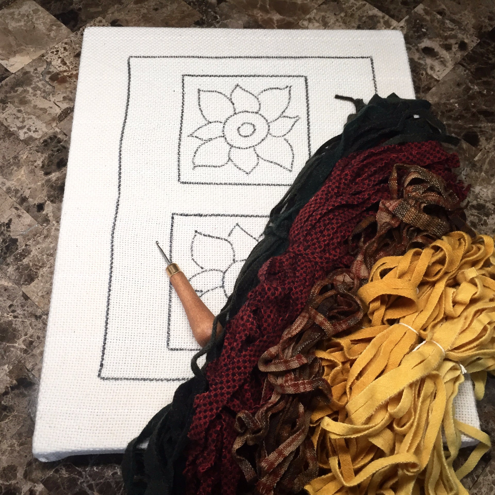 Kit - Sunflower Coasters - Rug Hooking Supplies