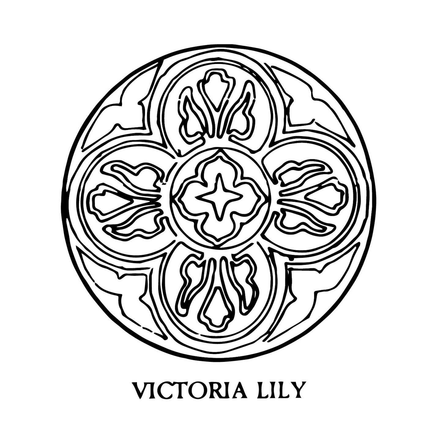DiFranza Designs - Victoria Lily Chair Seat - Rug Hooking Supplies