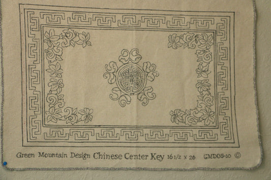 Green Mountain Design - Chinese Center Key - 16.5x26 - Rug Hooking Supplies