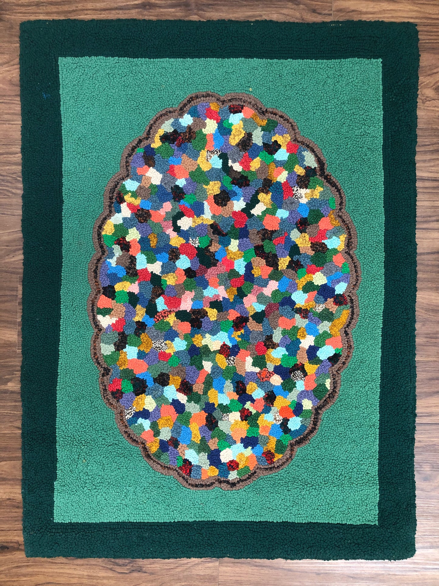 Confetti on Green- Vintage