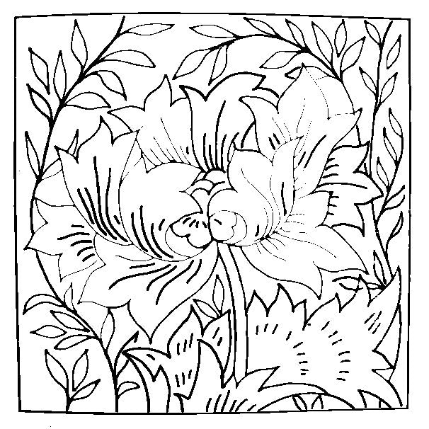 DiFranza Designs - Morris Mum Tile - Rug Hooking Supplies