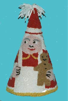 DiFranza Designs - 8" Mrs. Santa - Rug Hooking Supplies