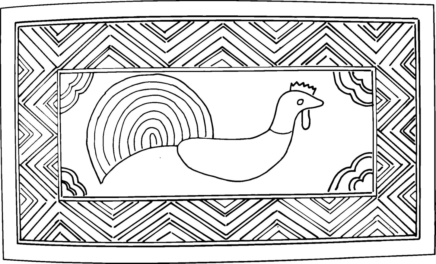 DiFranza Designs - Rooster Rug - Rug Hooking Supplies