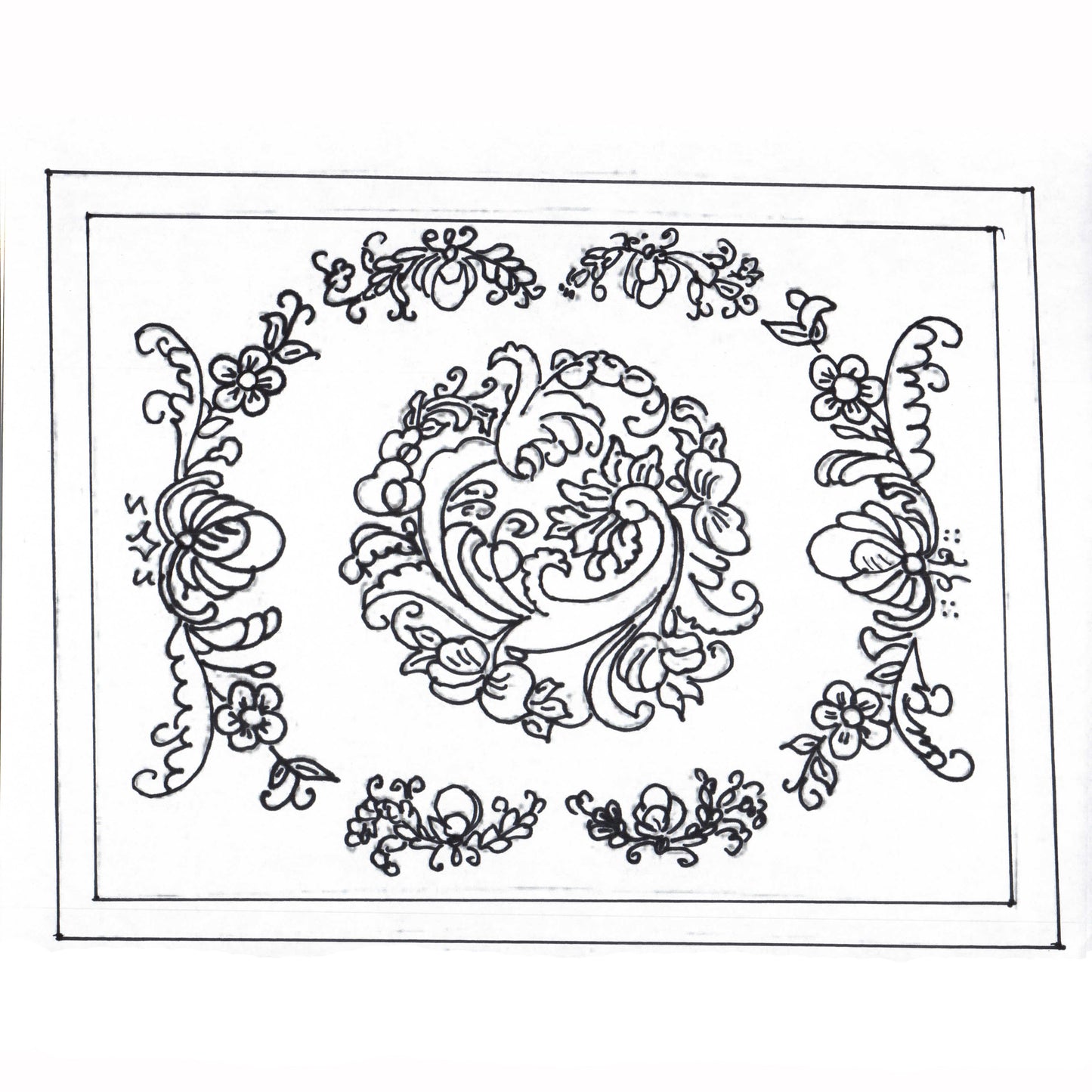 Green Mountain Design - Rosemaling Hanging - Rug Hooking Supplies