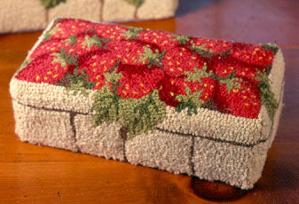 Kit - Strawberry Box Brick Cover - Rug Hooking Supplies