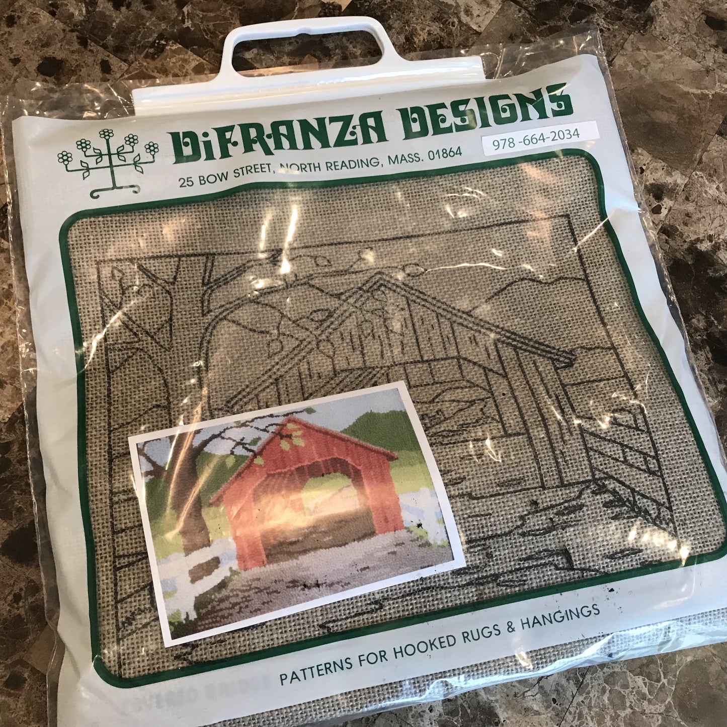 Kit - Covered Bridge - Rug Hooking Supplies
