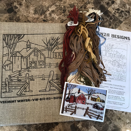 Kit - Vermont Winter - Rug Hooking Supplies