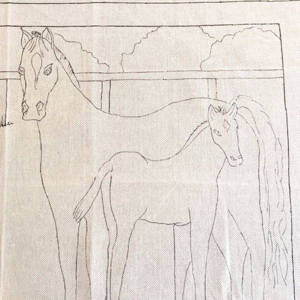 Discount Patterns -  Mare and Foal, on monk's cloth