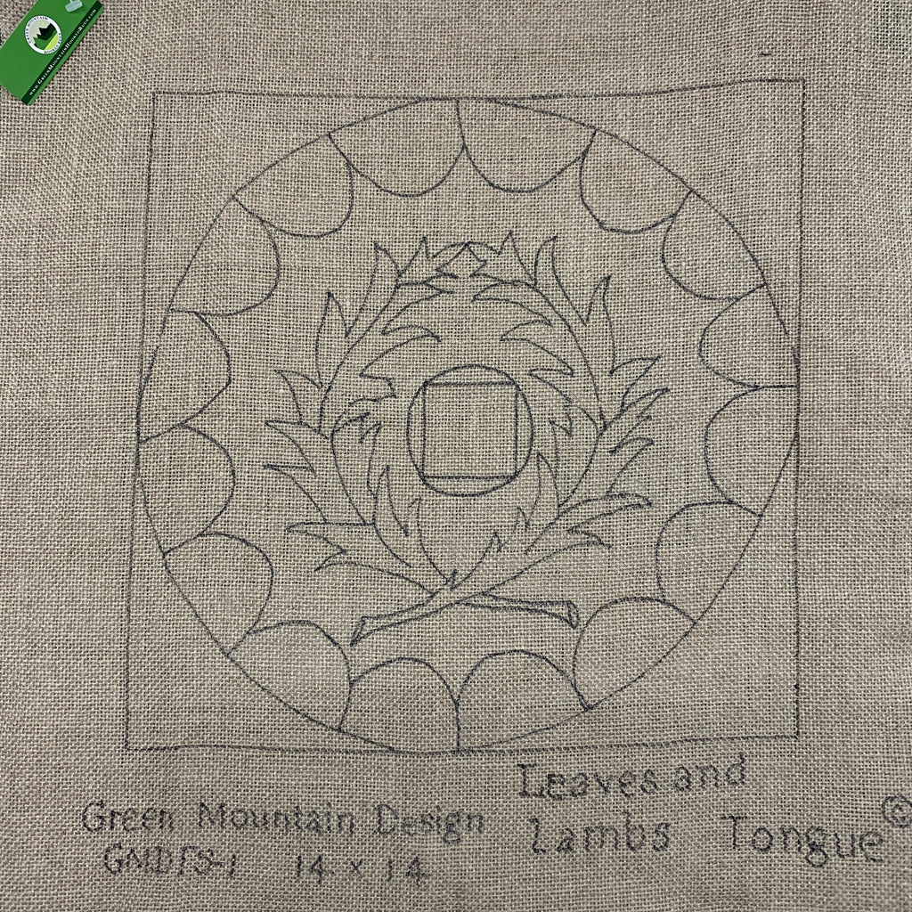 Discount Patterns -  Leaves and Lambs Tongue, on unbleached linen