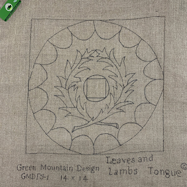 Discount Patterns -  Leaves and Lambs Tongue, on unbleached linen