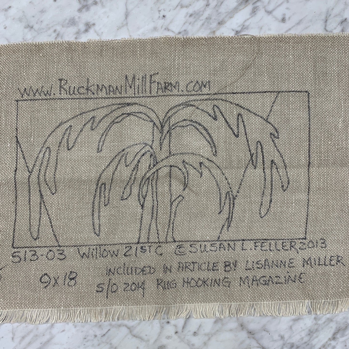 Discount Patterns - 21st Century Willow, on mixed linen