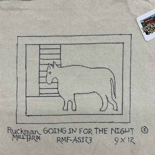 Discount Patterns - Going in for the Night, on rug warp