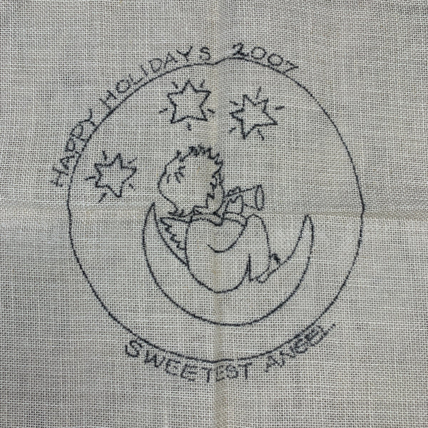 Discount Patterns -  Sweetest Angel, on Bleached Linen