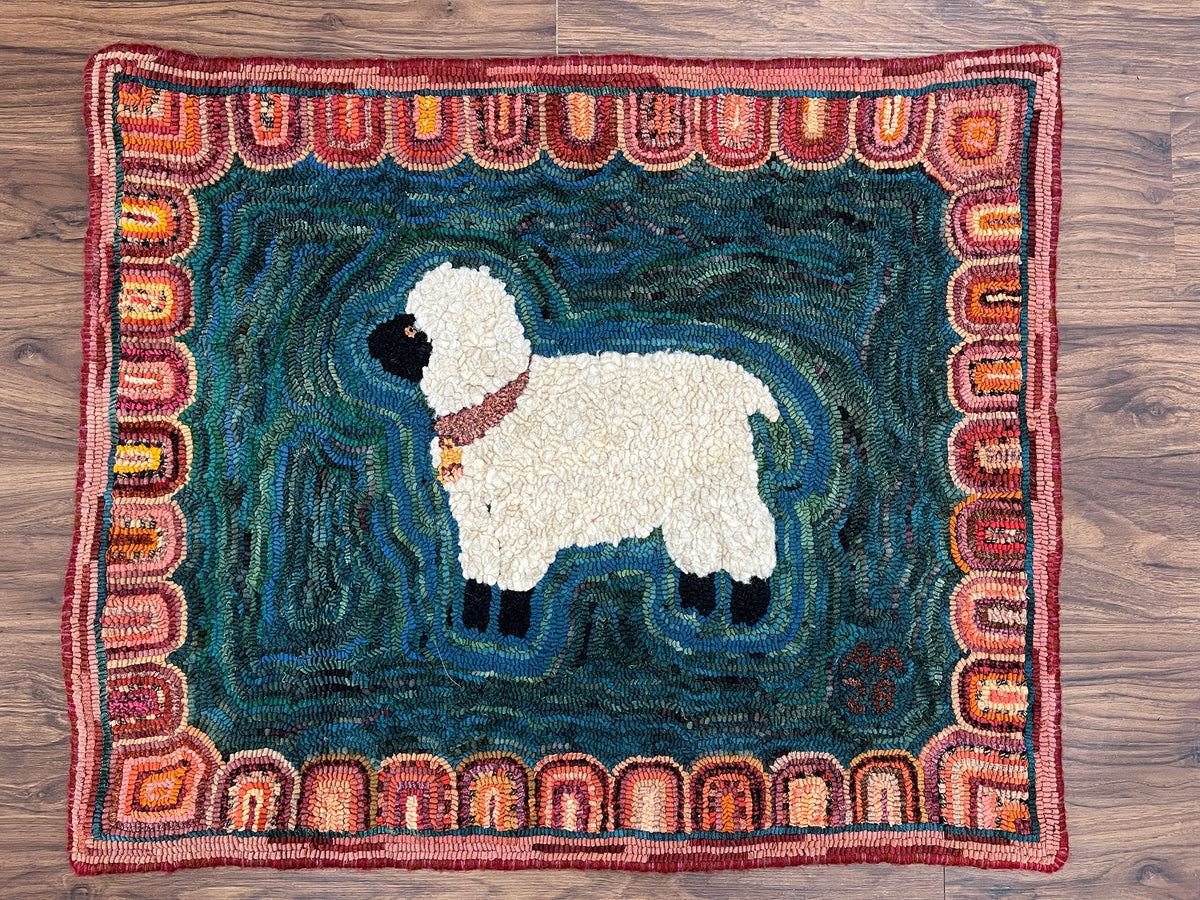Whimpsy Rug Sheep Wooly Sheep – Green Mountain Hooked Rugs