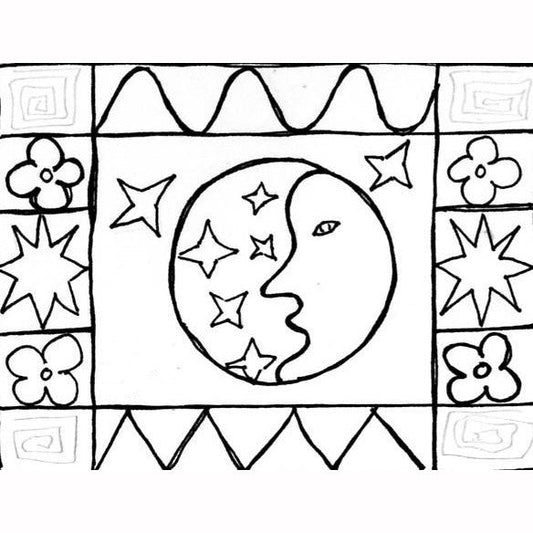 Discount Patterns - Man in Moon, on monk's cloth