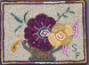 Discount Patterns - Bennington Flower Basket, on rug warp