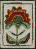 Discount Patterns - Coiumbia County Carnation, on bleached linen