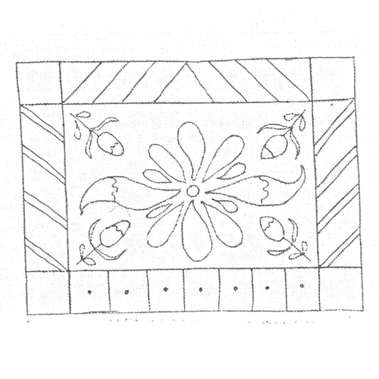 Discount Patterns - Mennonite Flower, on monk's cloth
