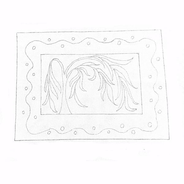 Discount Patterns - Willow and Vine, on rug warp