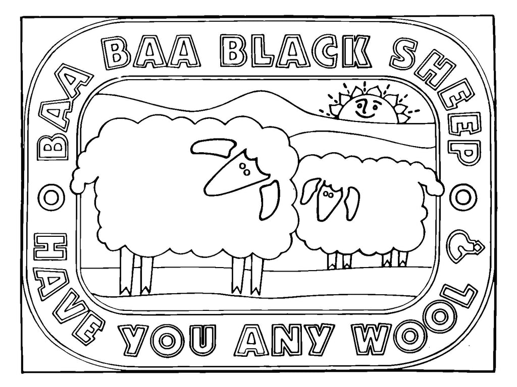 Baa Baa Black Sheep Coloring Page