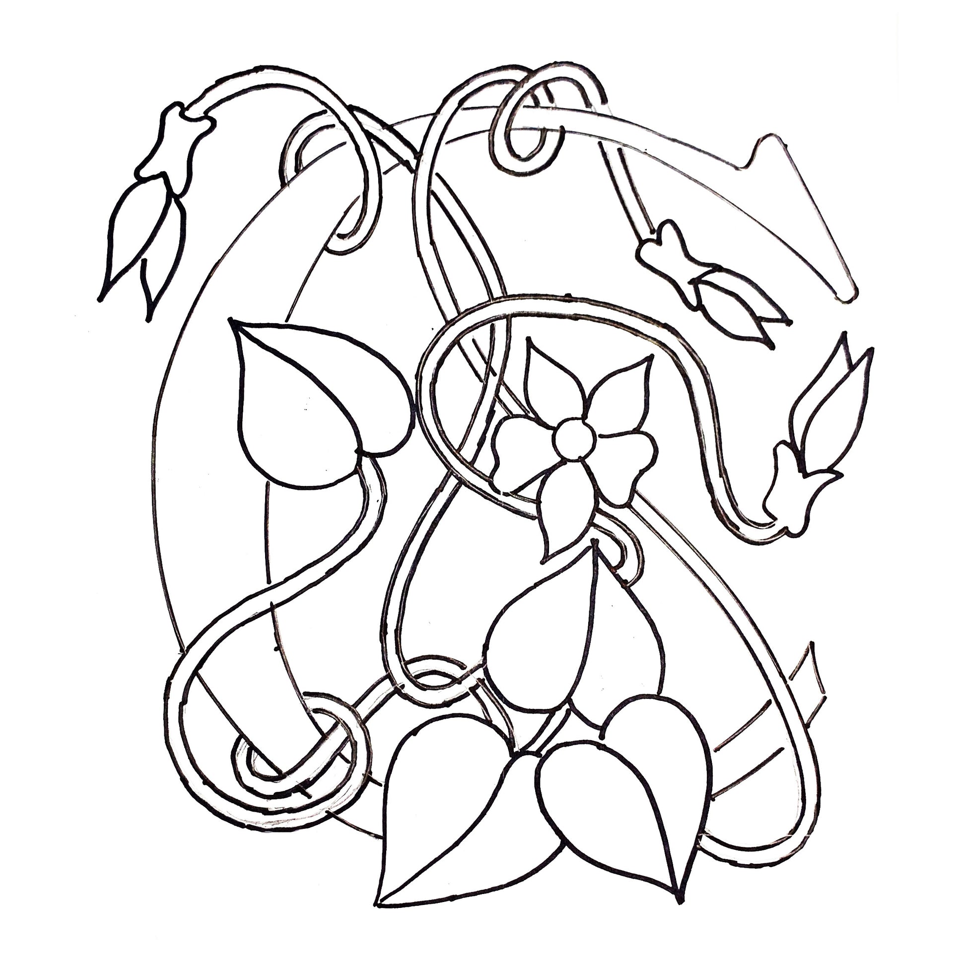 DiFranza Designs - Floral Letters, C - Rug Hooking Supplies