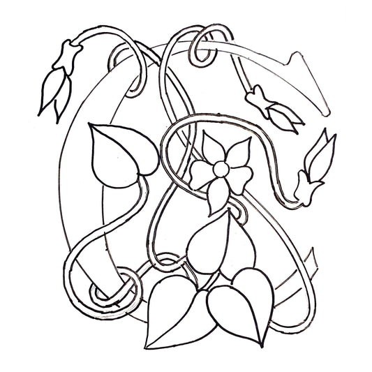 DiFranza Designs - Floral Letters, C - Rug Hooking Supplies