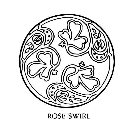 DiFranza Designs - Rose Swirl Chair Seat - Rug Hooking Supplies