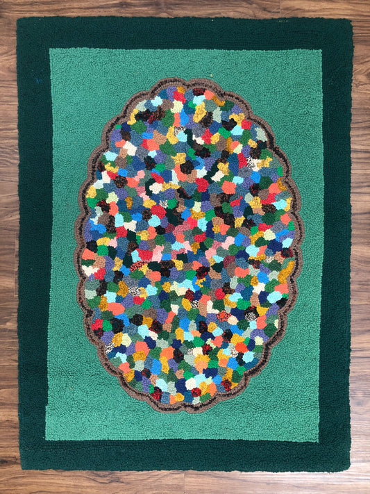 Confetti on Green- Vintage