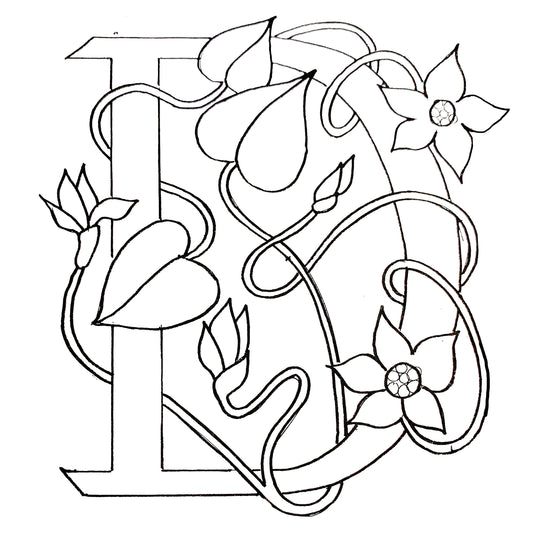 DiFranza Designs - Floral Letters, D - Rug Hooking Supplies