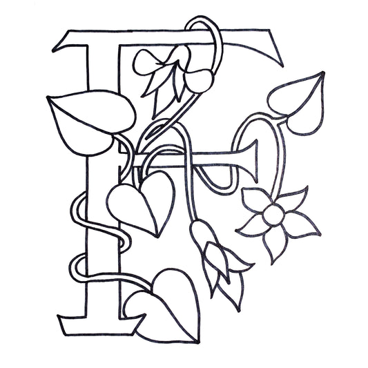 DiFranza Designs - Floral Letters, F - Rug Hooking Supplies