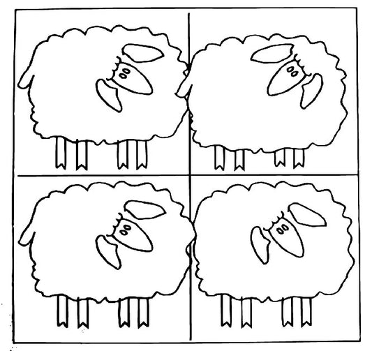 DiFranza Designs - Four Sheep Pillow - Rug Hooking Supplies