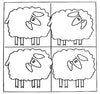 DiFranza Designs - Four Sheep Pillow - Rug Hooking Supplies