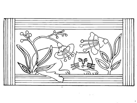 DiFranza Designs - Garden Cat - Rug Hooking Supplies