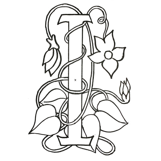 DiFranza Designs - Floral Letters, I - Rug Hooking Supplies