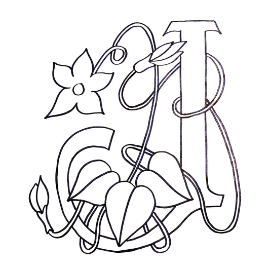 DiFranza Designs - Floral Letters, J - Rug Hooking Supplies