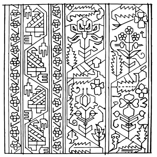 DiFranza Designs - Oriental Pillow - Rug Hooking Supplies