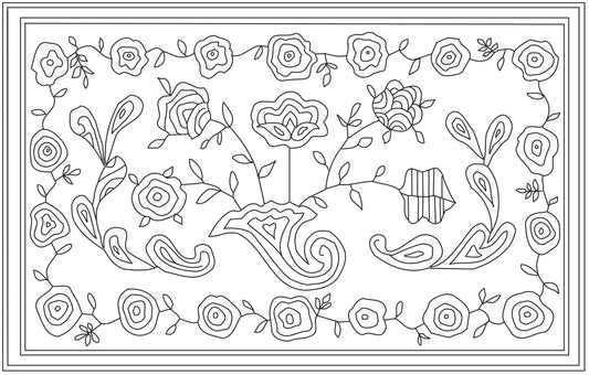 DiFranza Designs - Primitive Floral Rug - Rug Hooking Supplies