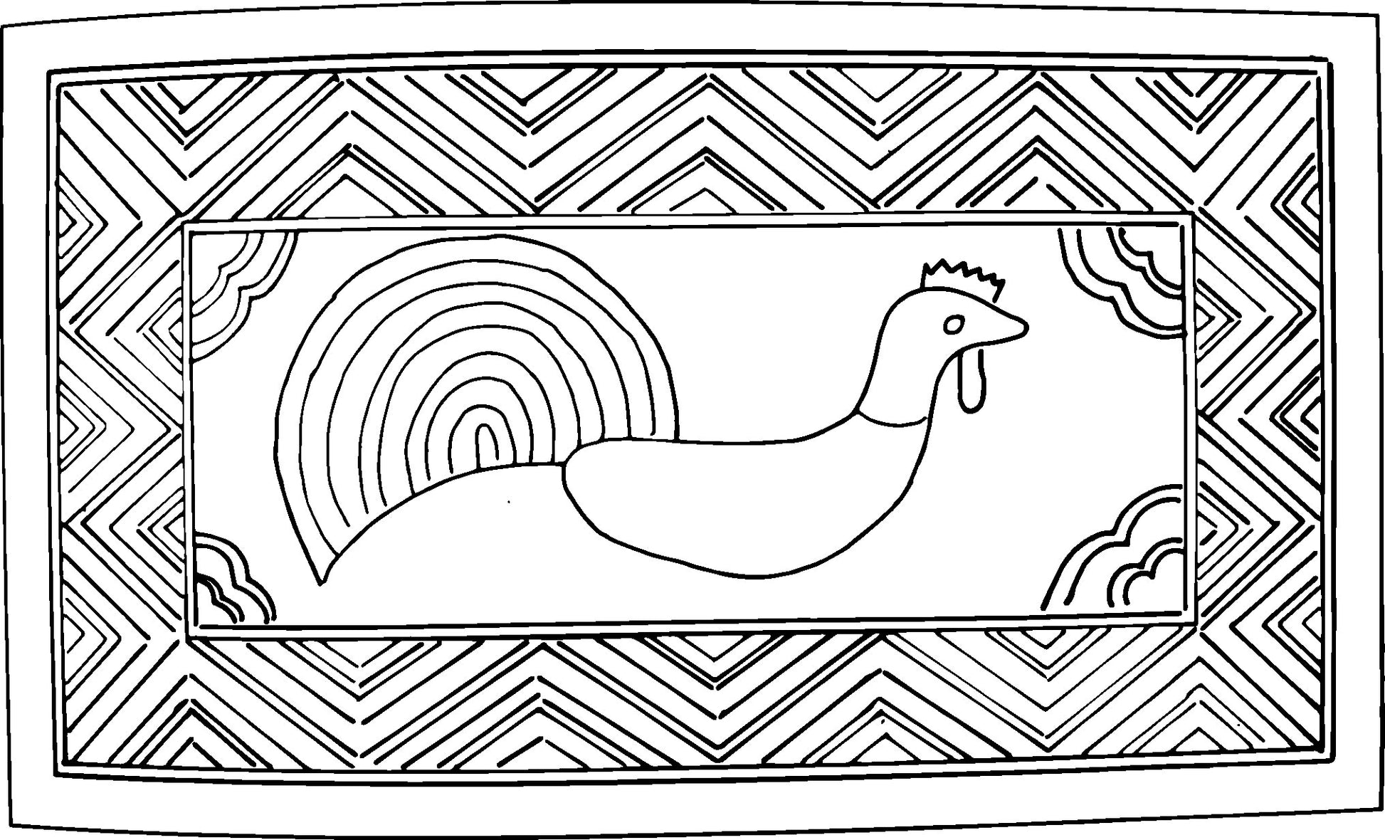 DiFranza Designs - Rooster Rug - Rug Hooking Supplies