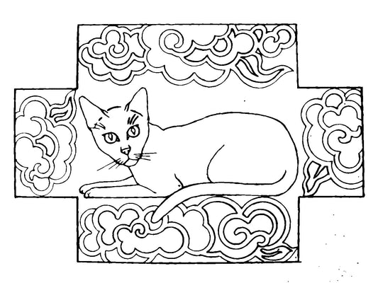 DiFranza Designs - Siamese Cat Brick Cover - Rug Hooking Supplies