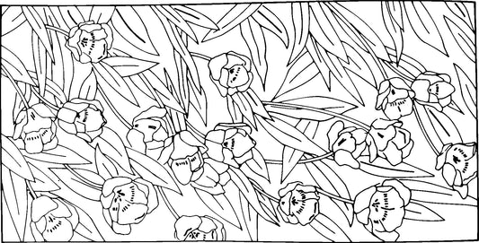 DiFranza Designs - Tulip Bench Cover - Rug Hooking Supplies