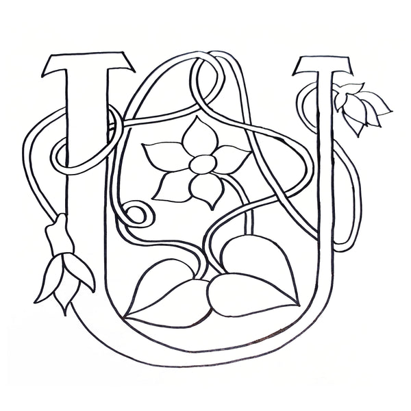 DiFranza Designs - Floral Letters, U - Rug Hooking Supplies