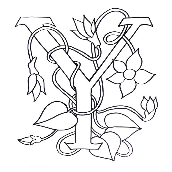 DiFranza Designs - Floral Letters, Y - Rug Hooking Supplies