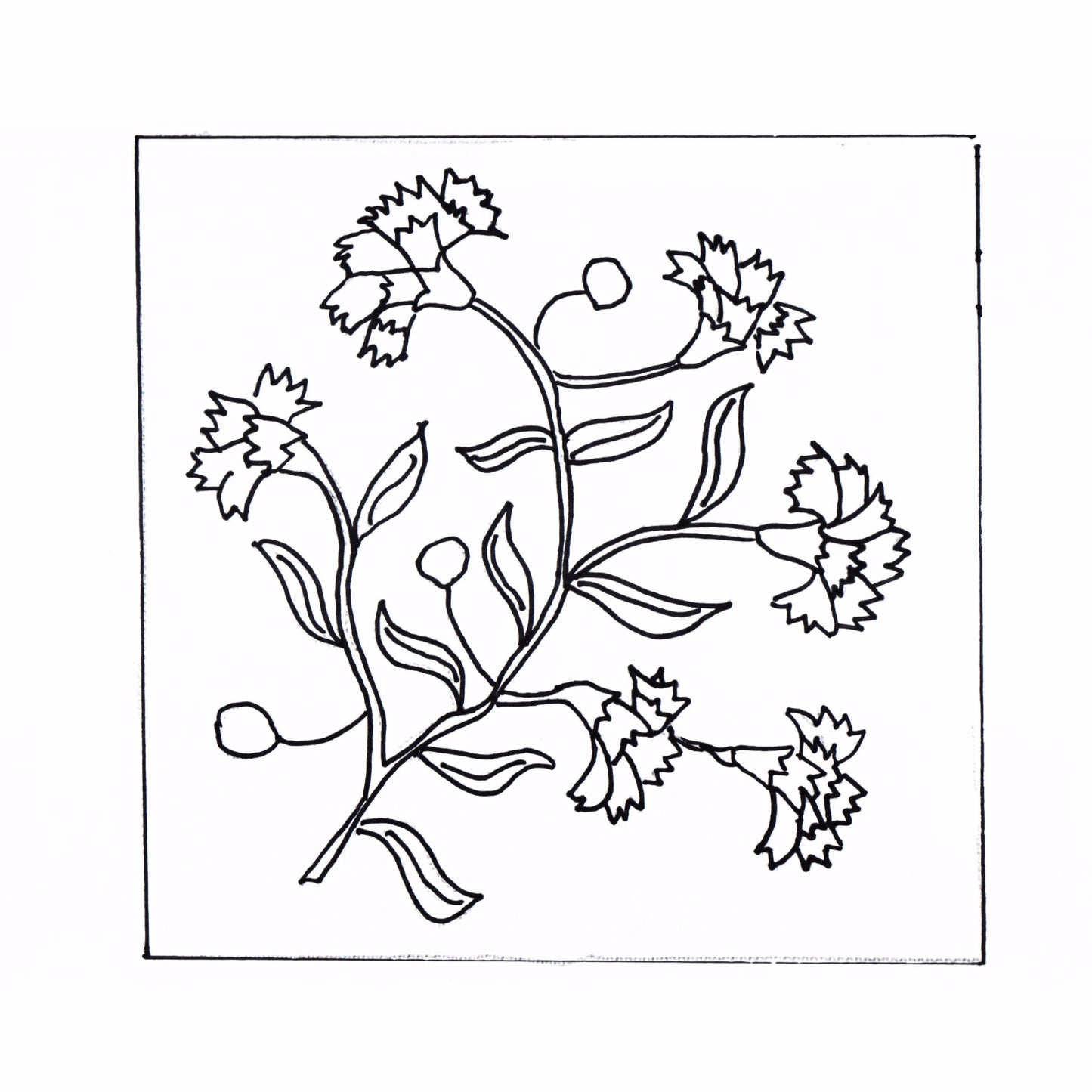 Green Mountain Design - Anna's Carnation - 14"x14" - Rug Hooking Supplies