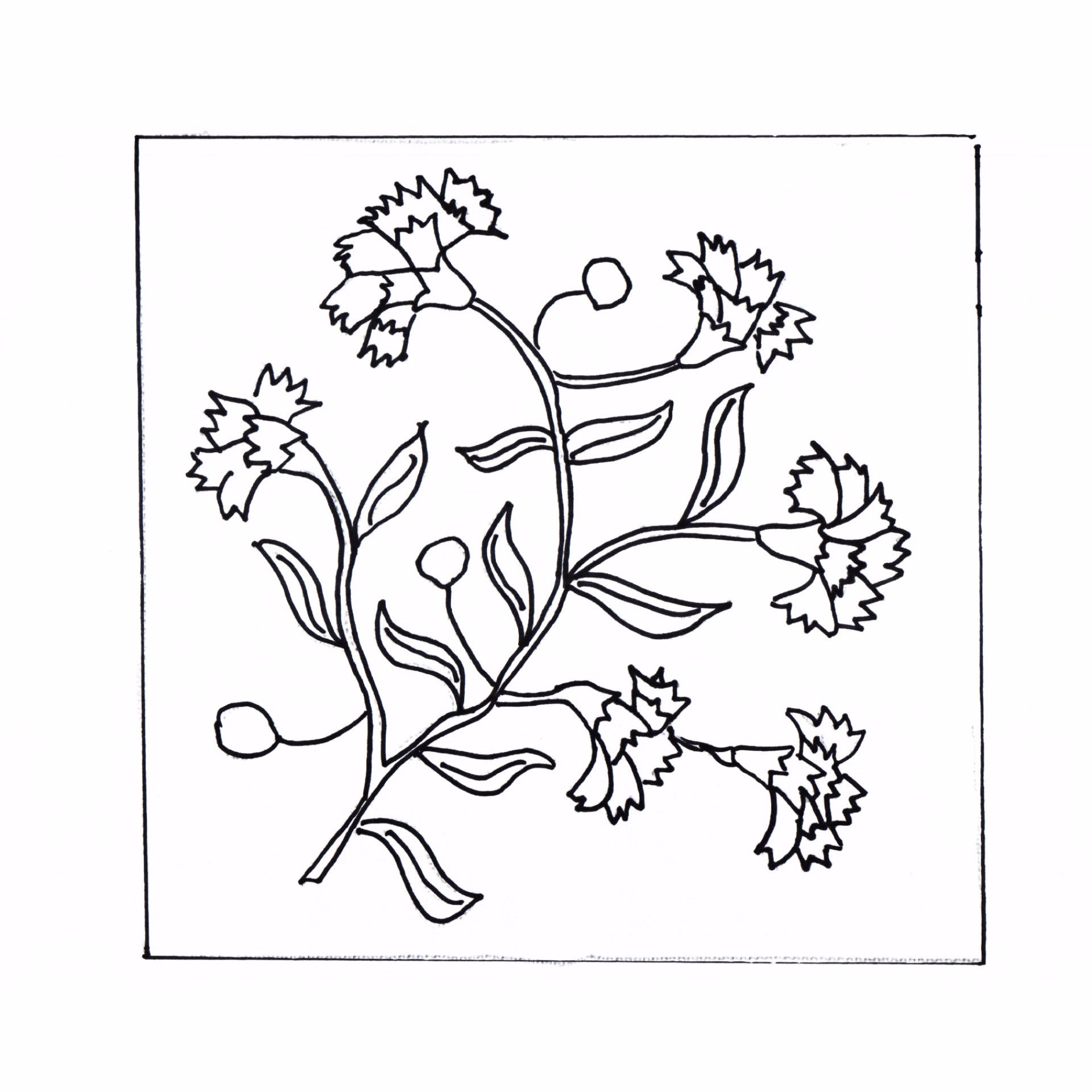 Green Mountain Design - Anna's Carnation - 14"x14" - Rug Hooking Supplies