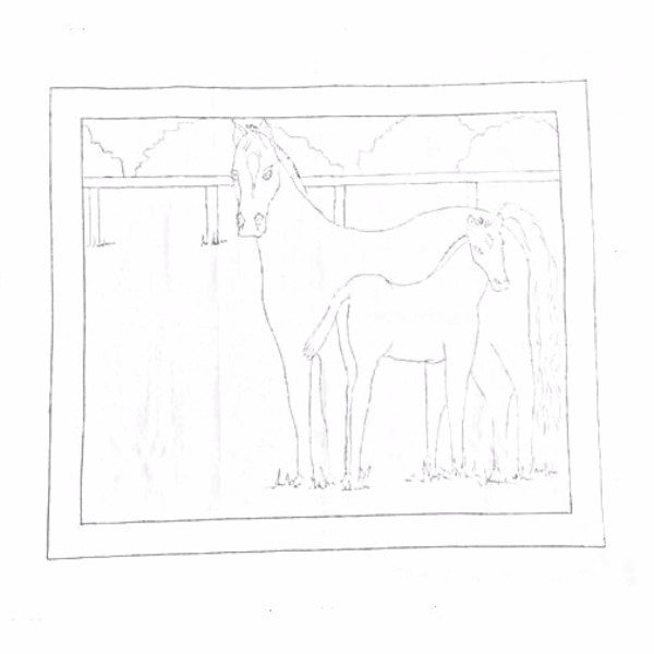 Green Mountain Design - Mare and Foal - Rug Hooking Supplies